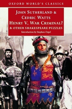 Paperback Henry V, War Criminal?: And Other Shakespeare Puzzles Book