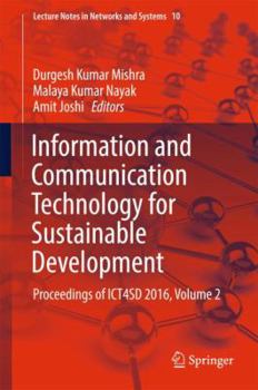 Hardcover Information and Communication Technology for Sustainable Development: Proceedings of Ict4sd 2016, Volume 2 Book