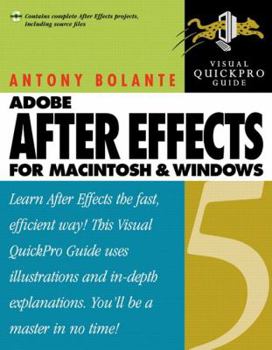 Paperback After Effects 5 for Macintosh and Windows: Visual Quickpro Guide [With CDROM] Book