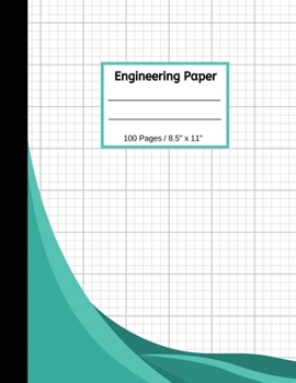 Paperback Engineering Paper: 100 Quad Ruled, 8.5" x 11" Notebook Pad - Engineer Computations Professional and Students Graph Paper Book