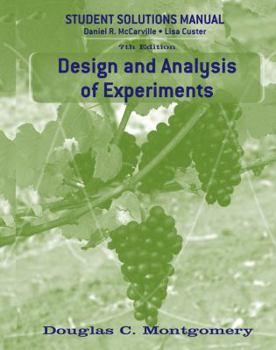 Paperback Design and Analysis of Experiments, Student Solutions Manual Book