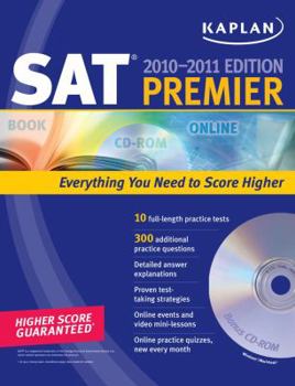 Paperback Kaplan SAT Premier 2010-2011 Book