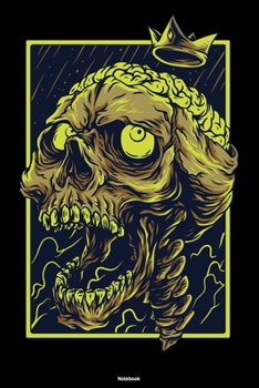 Paperback Notebook: Zombie King with Crown Journal Horror Demon Monster Composition Book Halloween Gift Book