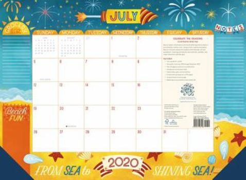 Calendar 2020 High Note Celebrate the Seasons Illustrated 18-Month Deluxe Desk Pad Book