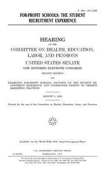 Paperback For-profit schools: the student recruitment experience Book