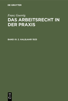 Hardcover 2. Halbjahr 1925 [German] Book