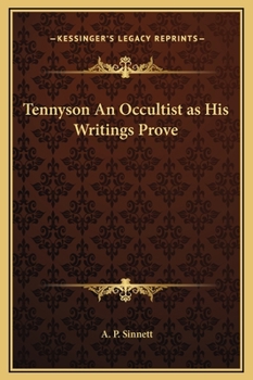 Hardcover Tennyson An Occultist as His Writings Prove Book