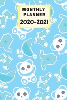 Monthly Planner 2020-2021: cut panda planner/calendar 2020 panda  Monthly Pocket Planner, Calendar & Schedule Agenda, planner Gifts For Women, Men, ... And Adults (6" x 9") , 2020 planner panda