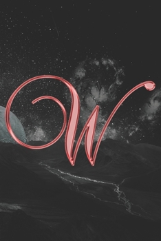 W Journal: A Monogram W Initial Capital Letter Notebook For Writing And Notes: Great Personalized Gift For All First, Middle, Or Last Names (Purple Gold Smoke Fire Swirl Print)