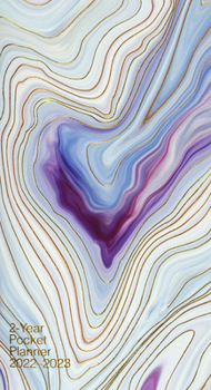 Calendar 2022-23 Blue Agate 2-Year Pocket Planner (24-Month Calendar) Book