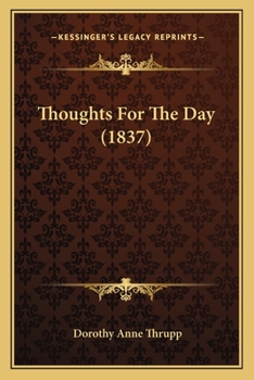 Paperback Thoughts For The Day (1837) Book