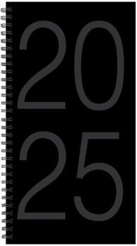 Spiral-bound Black 2025 3.5 X 6.5 Softcover Weekly Spiral Book