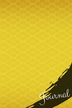 Journal: Japanese Pattern Journal/Notebook/Diary: Gifts for Japan Lovers: Yellow Flower Pattern: Brush Design:  6 x 9 108 Paged Lined Notebook