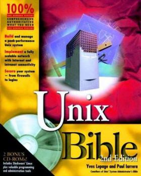 Paperback Unix Bible [With 2 CDROMs] Book