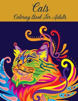 Paperback Cats Coloring Book for Adults Book
