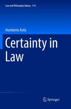 Paperback Certainty in Law Book