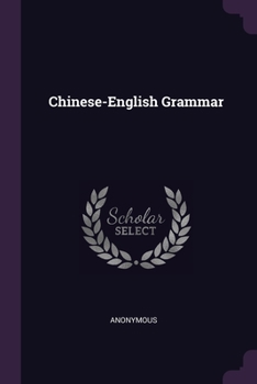 Paperback Chinese-English Grammar Book