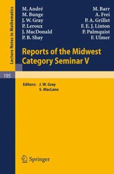 Paperback Reports of the Midwest Category Seminar V Book