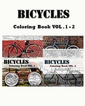 Paperback Bicycles: Coloring Book (VOL.1-2): design coloring book