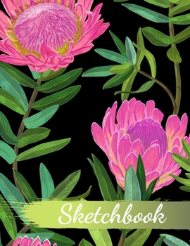 Paperback Sketchbook: 8.5X11 inches notebook, blank page journal, 100 pages plank paper for sketcher, girls, women, flower lover, lovely and Book