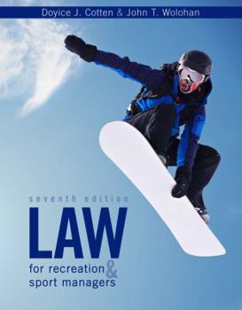 Paperback Law for Recreation & Sport Managers Book