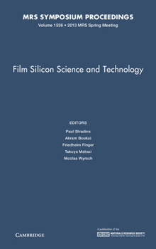 Hardcover Film Silicon Science and Technology: Volume 1536 Book