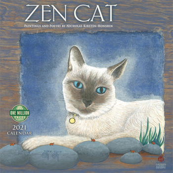 Calendar Zen Cat 2021 Wall Calendar: Paintings and Poetry by Nicholas Kirsten-Honshin Book