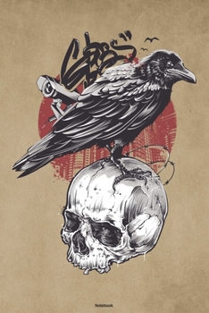 Notebook: Dark Raven Journal Black Crow Bird Composition Book Goth Gift