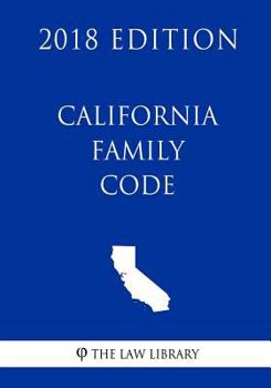 Paperback California Family Code (2018 Edition) Book