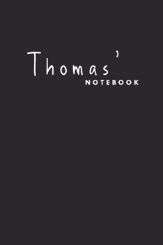 Paperback Thomas' notebook: Ideal personalized notebook for boys whose name's Thomas..) Gift Items With Names Book