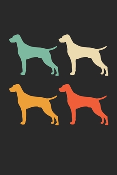 Vizsla Notebook - Retro Vizsla Journal - Vintage Vizsla Diary: Medium College-Ruled Journey Diary, 110 page, Lined, 6x9 (15.2 x 22.9 cm)