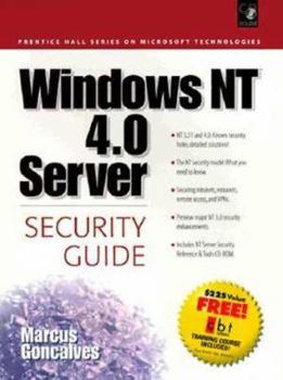 Paperback Windows NT 4.0 Server Security Guide [With Contains Third-Party Products, Securty Reference..] Book