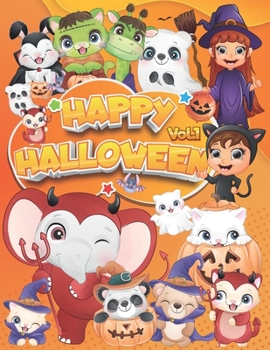 Paperback Happy Halloween: Halloween Coloring Book for Boys, Girls, Fun, ... Book for Kids Ages:3-5 4-6 (Volume 1) 1st Edition Book