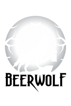 Paperback Notebook: Beer Werewolf Full Moon Halloween Party Gift 120 Pages, 6X9 Inches, Dot Grid Book