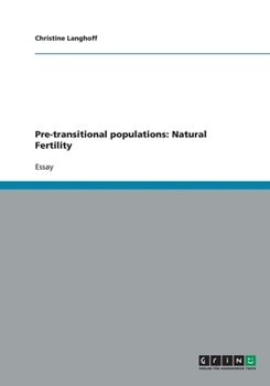 Paperback Pre-transitional populations: Natural Fertility Book