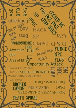 RPG Journal: Role Playing Game Style Notebook Vintage Yellow RPG Terms Cover Design