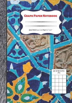 Paperback Graph Paper Notebook: Quad Ruled 4x4 - 110 Pages - 7" x 10" Squared Graphing Paper * Blank Notebook * Grid Paper * Softback ...(Composition Book