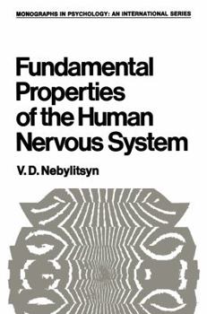 Paperback Fundamental Properties of the Human Nervous System Book