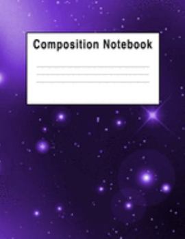 Composition Notebook: Galaxy Purple Stars