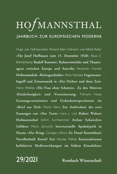 Paperback Hofmannsthal - Jahrbuch Zur Europaischen Moderne: 29 / 2021 [German] Book