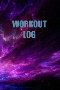 Paperback Workout Log: 6x9 Gym Exercise Log space blue text Book