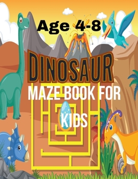 Paperback Dinosaur Maze Book For KIds: Dinosaur Maze Challenges for Adventurous Kids Book