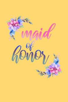 Maid of Honor: 120 Blank Graph Paper Pages for Wedding / Notepad and Diary for Writing and Draw / 6x9 Inches Unique Journal