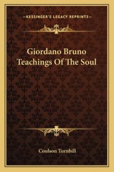 Paperback Giordano Bruno Teachings Of The Soul Book