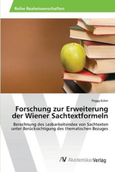 Paperback Forschung zur Erweiterung der Wiener Sachtextformeln [German] Book