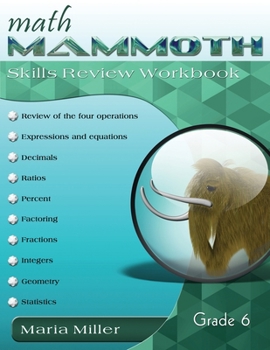 Paperback Math Mammoth Grade 6 Skills Review Workbook Book