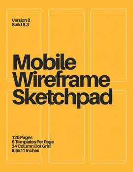 Paperback Mobile Wireframe Sketchpad: Yellow Book