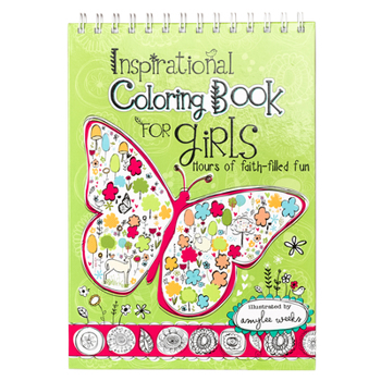 Spiral-bound Inspirational Coloring Book for Girls Book