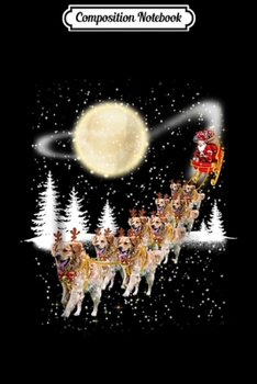 Paperback Composition Notebook: Golden Retriever Reindeer Christmas Journal/Notebook Blank Lined Ruled 6x9 100 Pages Book