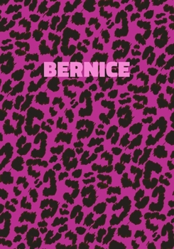 Paperback Bernice: Personalized Pink Leopard Print Notebook (Animal Skin Pattern). College Ruled (Lined) Journal for Notes, Diary, Journa Book